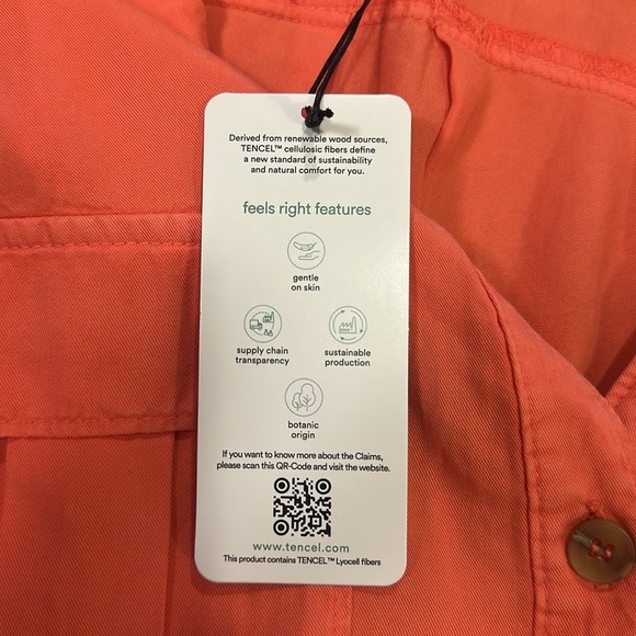 Love Tree Button Down Top Size Small Coral Relaxed Fit Short Cap Sleeves - Picture 11 of 15